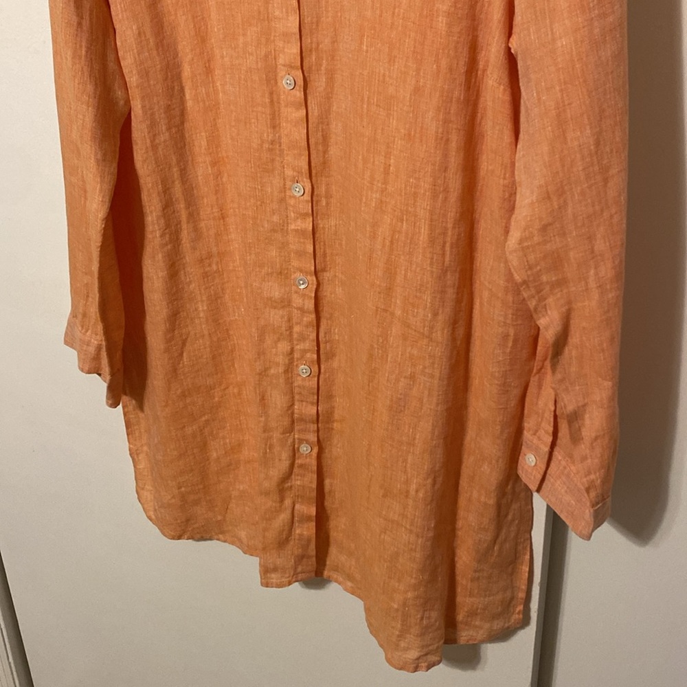 J. Jill Peach linen Tunic Top - Picture 6 of 14
